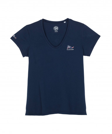 Pinda - Tee-shirt coton biologique Femme manches courtes - Marine